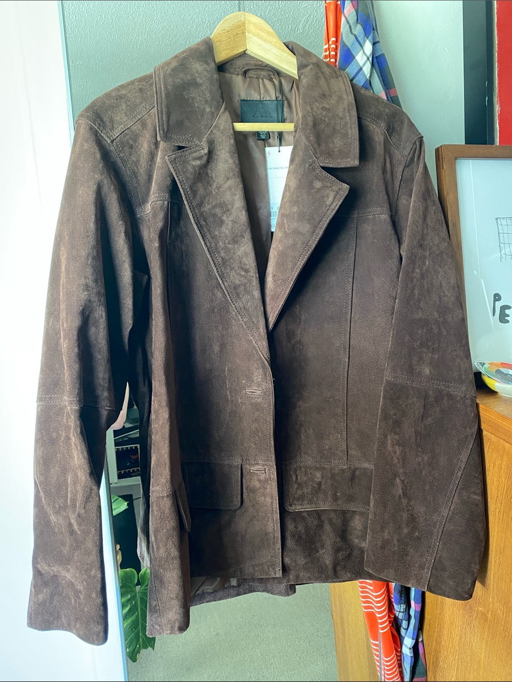 Zara oversized suede blazer XS